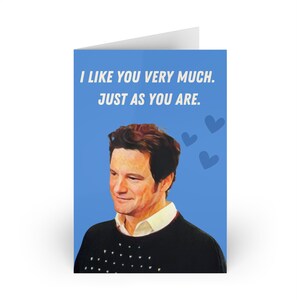 Mr Darcy et Bridget Jones wenskaart - Lieve kaart - Film Meme Kaart - Liefdesbrief - Valentijn - Romantische kaart