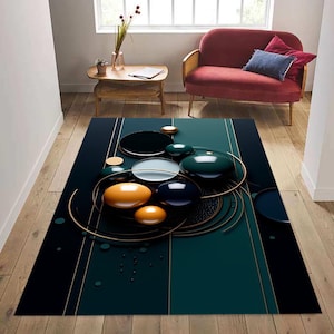 Modern Geometric Rug, Salon Area Rug, Art Deco Rug, Bedroom Rug, Mid Century Modern Rug, Personalized Rug, Floor Rug, Minimalist Rug