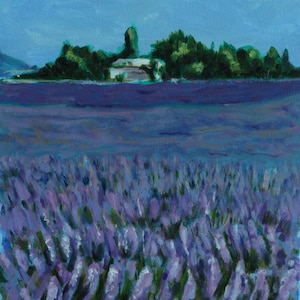 Lavender Fields Original Acrylic Painting