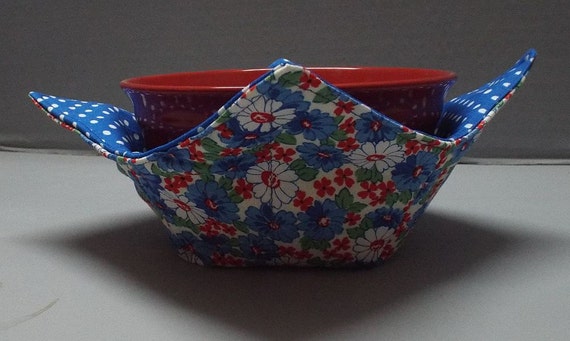 Microwave Bowl Cozy or Potholder American Daisies | Etsy