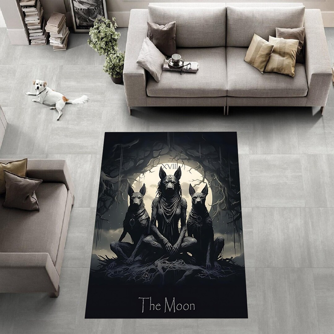 Werewolf Printed Rug, Full Moon Rug, Twilight Rug, Non Slip Rug, Cool ...