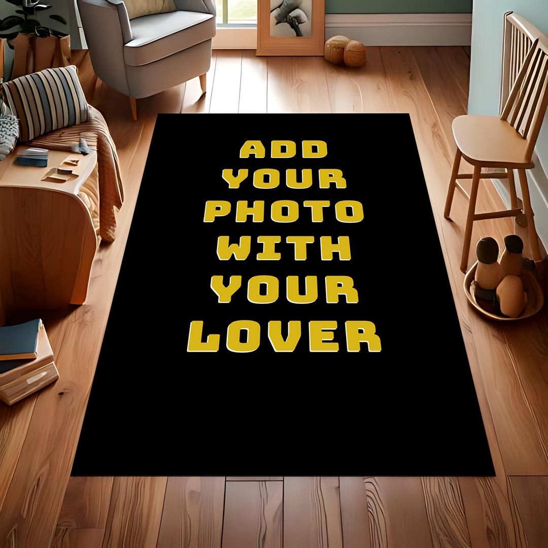 Personalized Rug for Valentines Day, Lover Rug, Non Slip Rug, Hallway ...