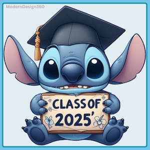 Stitch Graduation 2025 Clipart Images | Stitch Graduation svg | Stitch PNG | Graphics and Artwork | Rainbow Aesthetic |PNG Cute Stitch Image