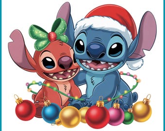 Stitch i Anioł png, Stitch i Anioł Boże Narodzenie, Stitch miłosny projekt, Stitch i Anioł Boże Narodzenie png, natychmiastowe pobieranie