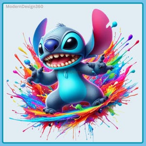 Cute Stitch PNG, Clipart Images, Digital design PNG file for sublimation, High Resolution, Instant Digital PNG Download