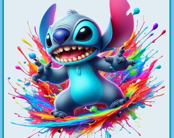 Cute Stitch PNG, Clipart Images, Digital design PNG file for sublimation, High Resolution, Instant Digital PNG Download