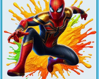 1 Spiderman PNG digital direktnedladdning | Spiderman sublimeringsdesigner | Avengers PNG | Superhjälte PNG-fil | Spiderman utskrivbar