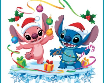 スティッチとエンジェルのクリスマス クリップアート、スティッチと