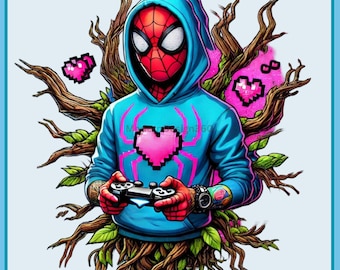 Spiderman PNG / Descarga digital instantánea / Diseños de sublimación de Spiderman / Avengers PNG / Archivo PNG de superhéroe / Spiderman imprimible