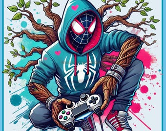 Spiderman PNG / Descarga digital instantánea / Diseños de sublimación de Spiderman / Avengers PNG / Archivo PNG de superhéroe / Spiderman imprimible