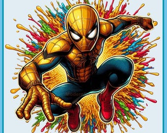 1 Spiderman PNG Descarga digital instantánea / Diseños de sublimación de Spiderman / Vengadores PNG / Archivo PNG de superhéroe / Spiderman imprimible