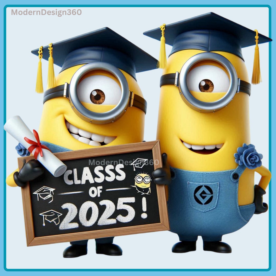 Minion Graduation 2025 Clipart Image Minion Graduation Svg Minions PNG Graphics and
