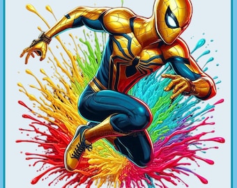 1 Spiderman PNG Descarga digital instantánea / Diseños de sublimación de Spiderman / Vengadores PNG / Archivo PNG de superhéroe / Spiderman imprimible