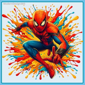 1 Spiderman PNG Digital Instant Download | Spiderman Sublimation Designs | Avengers PNG | Superhero PNG File | Spiderman Printable