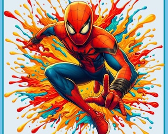 1 Spiderman PNG Descarga digital instantánea / Diseños de sublimación de Spiderman / Vengadores PNG / Archivo PNG de superhéroe / Spiderman imprimible