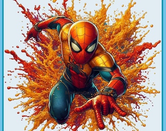 1 Spiderman PNG Descarga digital instantánea / Diseños de sublimación de Spiderman / Vengadores PNG / Archivo PNG de superhéroe / Spiderman imprimible