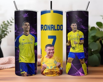 Ronaldo cr 7 Straight Skinny Tumbler wrap 20 oz & 30 oz Sublimation Wrap | Ronaldo Tumbler Wrap  | PNG Digital File | INSTANT DOWNLOAD