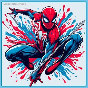 Spiderman PNG Digital Instant Download | Spiderman Sublimation Designs | Avengers PNG | Superhero PNG File | Spiderman Printable