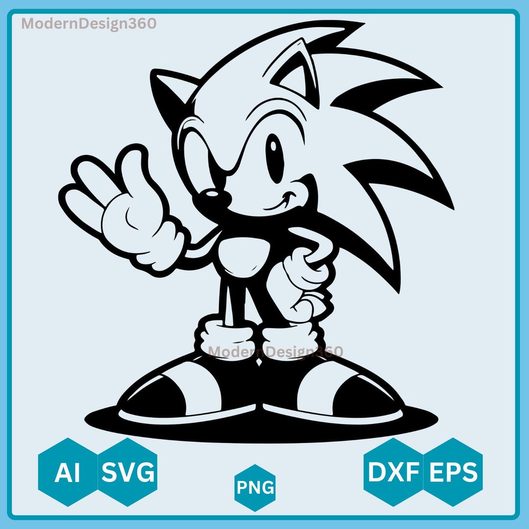 Sonic the Hedgehog SVG, Sonic SVG, Layered Sonic SVG, Sonic Svg Cricut ...