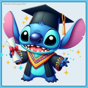 Stitch Graduation Clipart Images, Stitch Graduation svg, Stitch PNG, Graphics and Artwork, Rainbow Aesthetic, PNG Cute Stitch Images