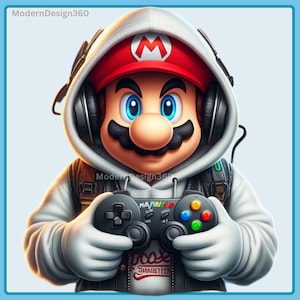 Éclaboussure d'aquarelle Mario Gamer | Images clipart, graphiques et oeuvres d'art | Esthétique arc-en-ciel | Images de personnages mignons PNG