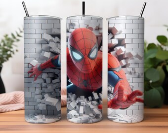 Spiderman Tumbler Wrap Instant Download - Spider man Tumbler 20 oz Wrap - Spider-man Png Digital Designs - Sublimation Tumbler