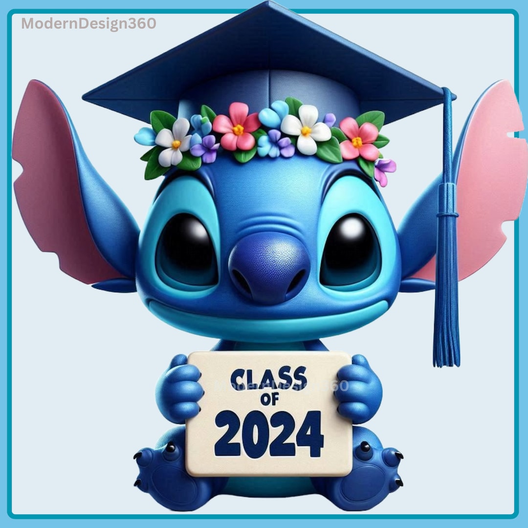 Stitch Graduation 2024 Clipart Images, Stitch Graduation Svg, Stitch PNG, Graphics and Artwork