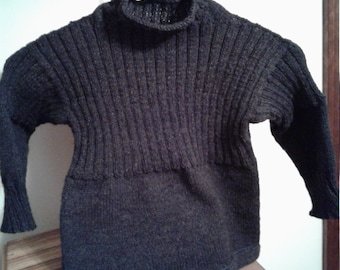 Traditional Guernsey Sweater in Charcoal Gray by Never Felt Better