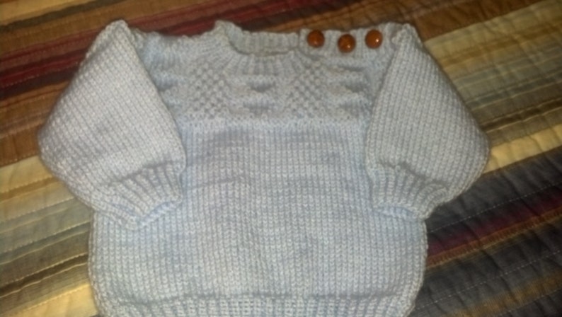 Guernsey Sweater in Baby Blue by Never Felt Better image 1