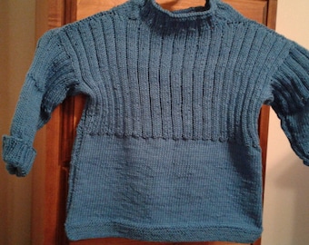 Traditional Guernsey Sweater in Ocean Blue by Never Felt Better