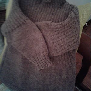 Traditional Guernsey Sweater in Taupe by Never Felt Better image 3