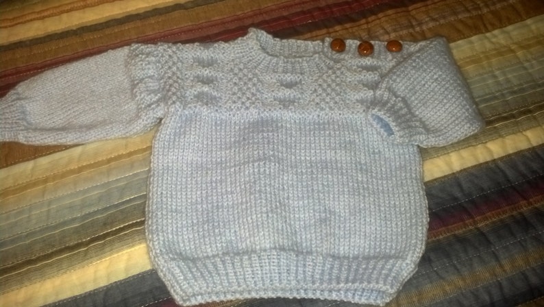 Guernsey Sweater in Baby Blue by Never Felt Better image 3