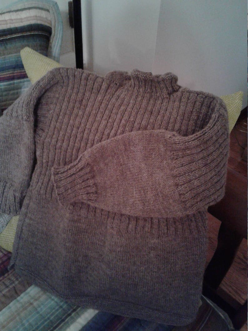 Traditional Guernsey Sweater in Taupe by Never Felt Better image 6