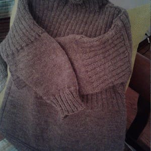 Traditional Guernsey Sweater in Taupe by Never Felt Better image 9