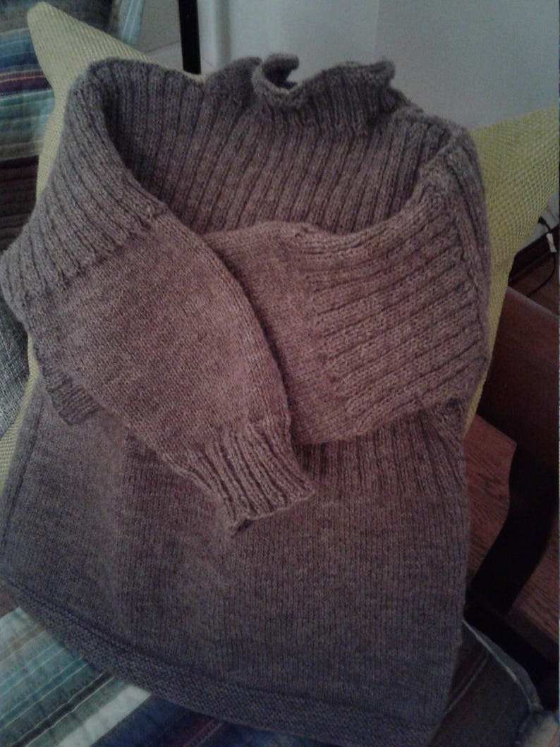 Traditional Guernsey Sweater in Taupe by Never Felt Better image 9