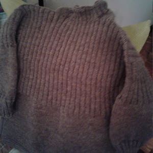 Traditional Guernsey Sweater in Taupe by Never Felt Better image 4