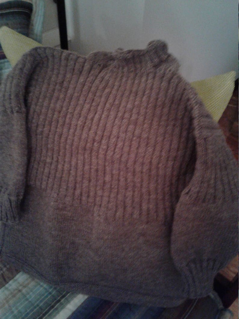 Traditional Guernsey Sweater in Taupe by Never Felt Better image 4