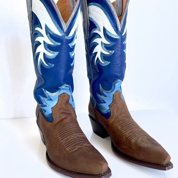 7B Cowboy Western Vintage Boots Tecovas the Annie Calfskin Sequoia Etsy UK