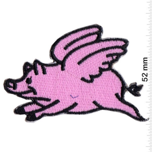 Schwein Flying Pig Embroidered Patch Badge Applique Iron on