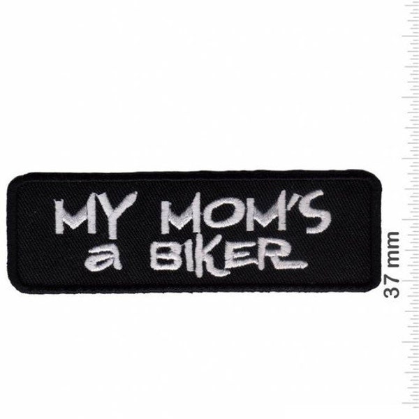 Sprueche Claims My Moms A Biker Embroidered Patch Badge Applique Iron on