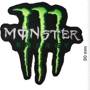 Monster Energy Zwart Groen Geborduurde Patch Badge Applique Opstrijkbaar