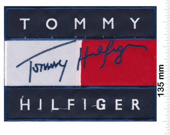 Parche bordado grande de Tommy Hilfiger, aplique para planchar