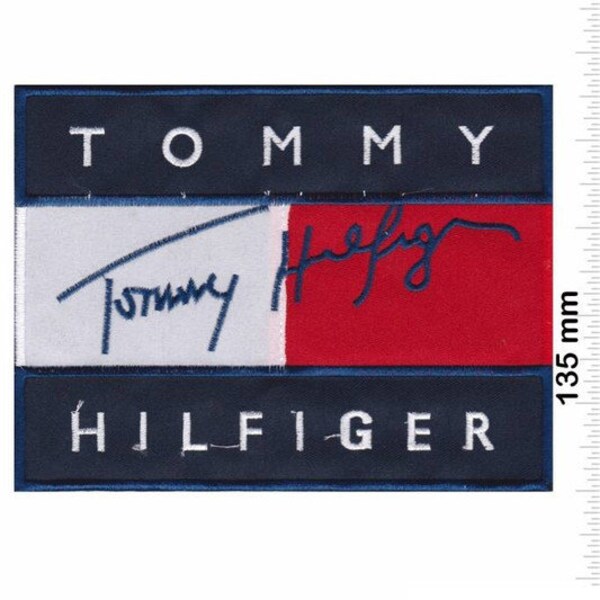 Tommy Hilfiger grote geborduurde patch badge appliqué opstrijkbaar
