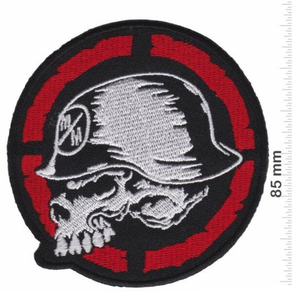 Monster Metal Mulisha Energy Red Helmet Embroidered Patch Badge Applique Iron on