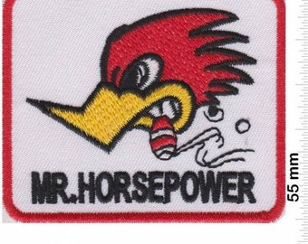 Woody Woodpecker, Mr Horsepower, écusson brodé, fer à repasser