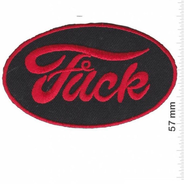 Sprueche Claims Fuck Red Embroidered Patch Badge Applique Iron on