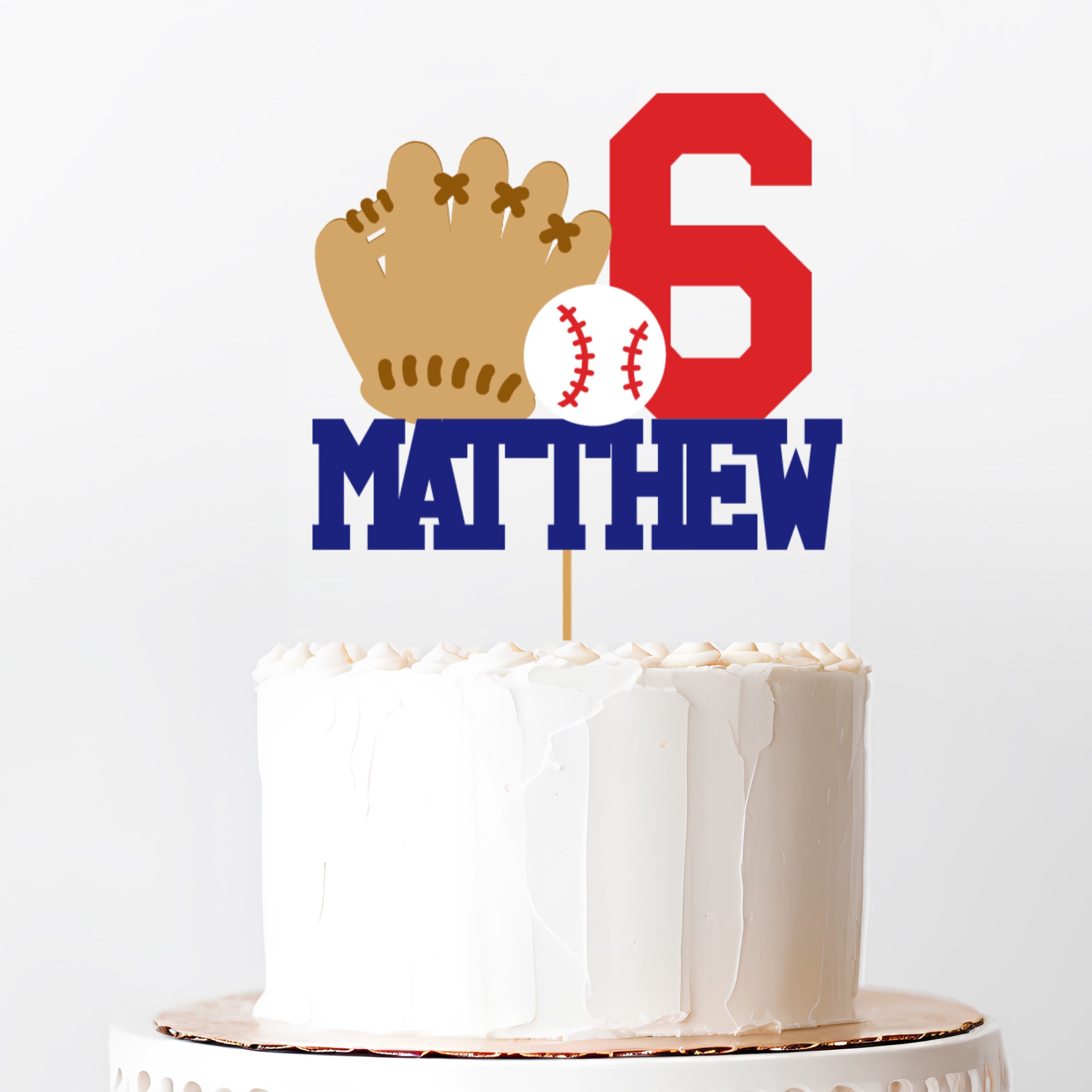 Baseball Birthday Cake Topper. Baseball Cake Topper. Birthday Party  Decorations. Baseball Birthday Party. First Birthday. 