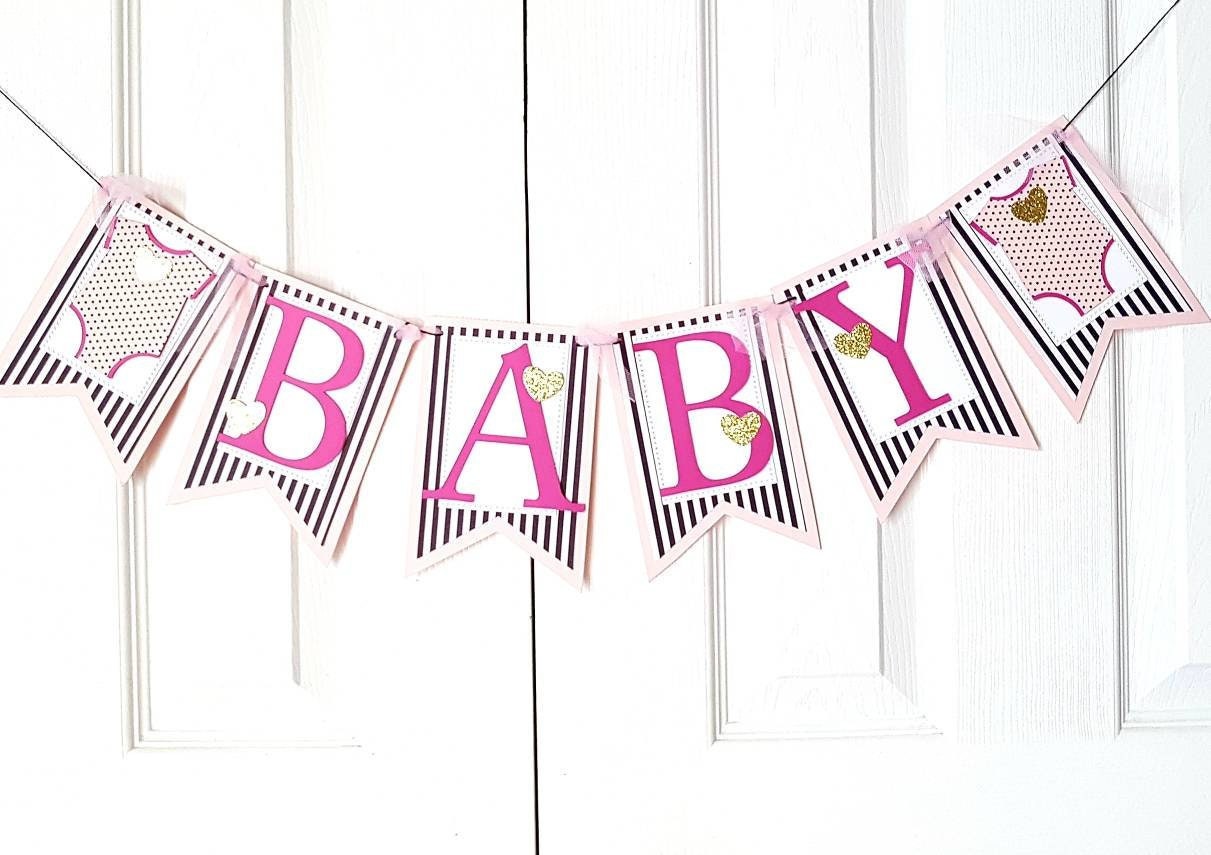 Baby Shower Banner Kate Spade Inspired Baby Shower Banner Etsy