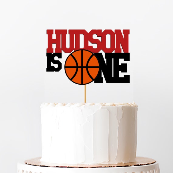 First Birthday Basketball Cake Topper. Basketball Party Decorations.  Basketball Birthday Party. Basketball Net Cake Topper. 