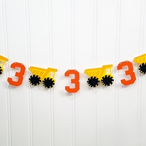 Construction Dump Truck Garland. Construction Vehicle Party Decorations. Truck Banner. Truck Garland. Truck Birthday Party.